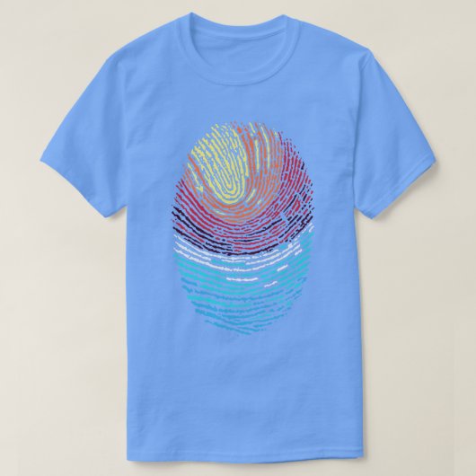 Vingerafdruk zonsondergang t-shirt (Design voorkant)