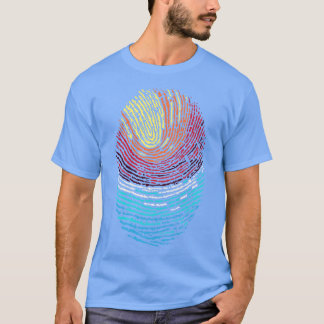 Vingerafdruk zonsondergang t-shirt
