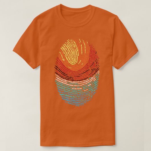 Vingerafdruk zonsondergang t-shirt (Design voorkant)