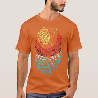 Vingerafdruk zonsondergang t-shirt