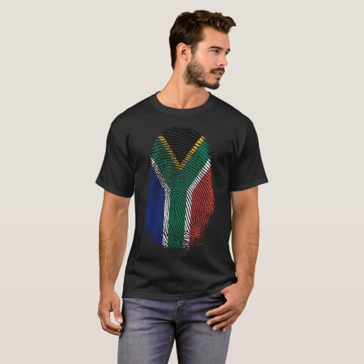 Vingerafdruk - Zuid-Afrika T-shirt (Voorkant volledig)