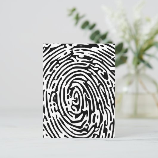 Vingerafdrukachtergrond Briefkaart (Staand voorkant)