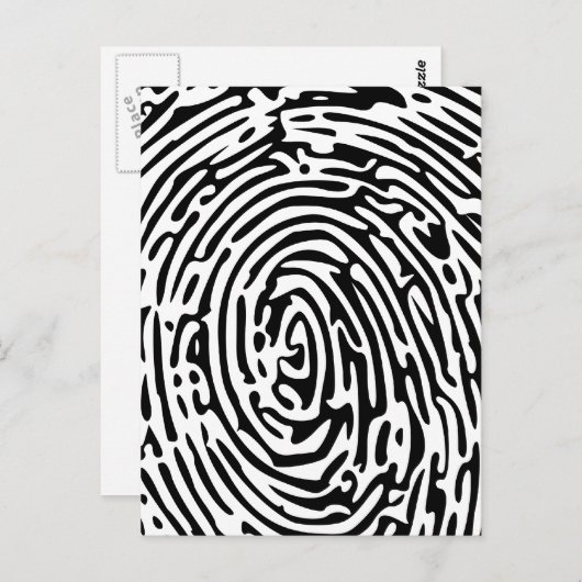 Vingerafdrukachtergrond Briefkaart (Voorkant / Achterkant)