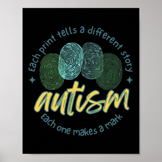 Vingerafdrukautisme Elke afdruk vertelt een ander Poster (Voorkant)
