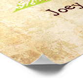 Vingerafdrukbomen (rode Vintage) Poster (Hoek)