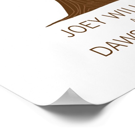 Vingerafdrukbomen (wit) poster (Hoek)