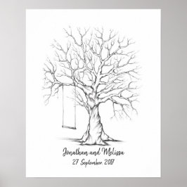 Vingerafdrukboom, Duimafdrukboom, Gastboek Poster