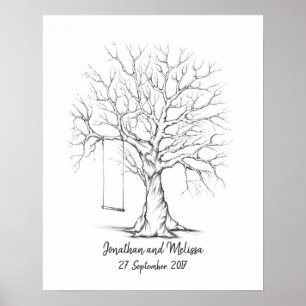 Vingerafdrukboom, Duimafdrukboom, Gastboek Poster