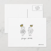 vingerafdrukbriefkaart briefkaart (Voorkant / Achterkant)