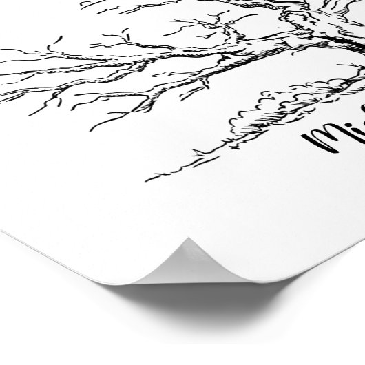 Vingerafdrukhandboek voor eik poster (Hoek)