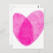Vingerafdrukhart Briefkaart (Voorkant / Achterkant)