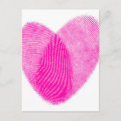 Vingerafdrukhart Briefkaart (Voorkant)
