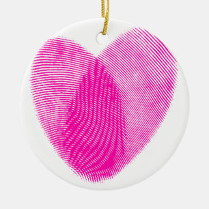 Vingerafdrukhart Keramisch Ornament