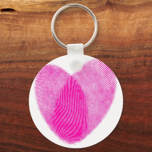 Vingerafdrukhart Sleutelhanger (Voorkant)