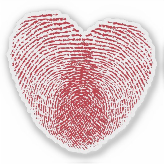 Vingerafdrukhart Sticker (Voorkant)