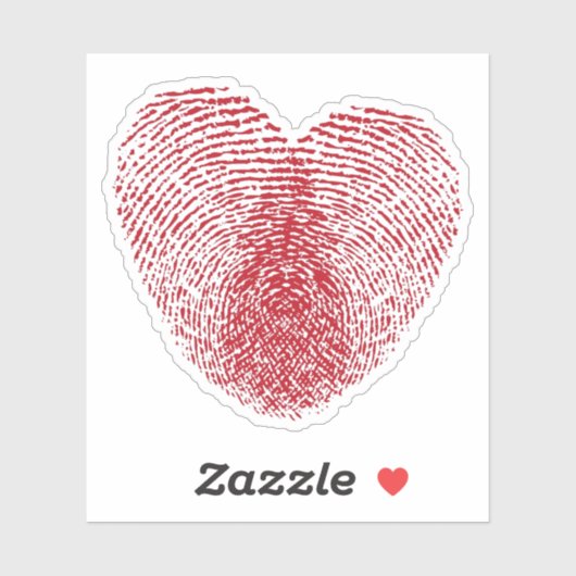 Vingerafdrukhart Sticker (Vel)
