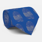 Vingerafdrukken - Blauw Stropdas (Opgerold)