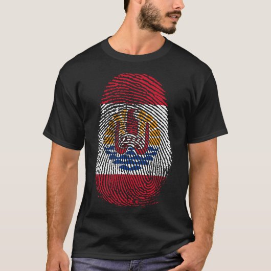 Vingerafdrukken - Frans-Polynesië T-shirt (Voorkant)