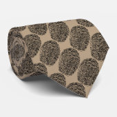 Vingerafdrukken met donkerbruine achtergrond stropdas (Opgerold)