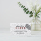 Vingerafdrukken Moderne visitekaartje (Staand voorkant)