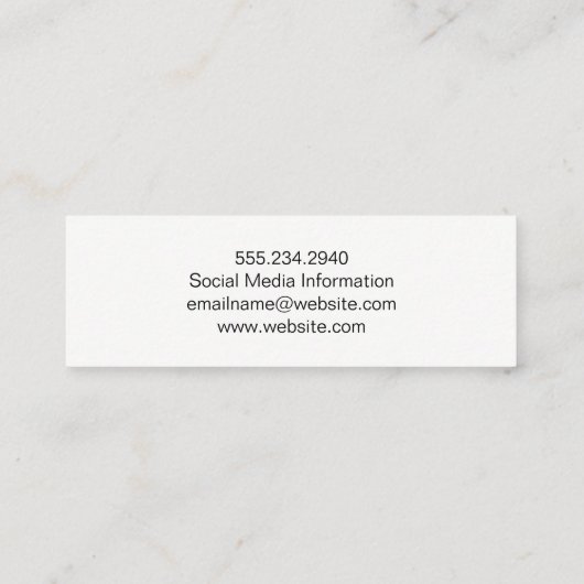 Vingerafdrukken / Strafrecht Mini Visitekaartje (Achterkant)