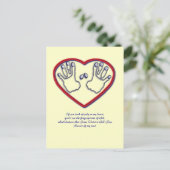 Vingerafdrukken van God - 1 Peter 5:6-7 Briefkaart (Staand voorkant)