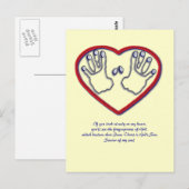 Vingerafdrukken van God - 1 Peter 5:6-7 Briefkaart (Voorkant / Achterkant)