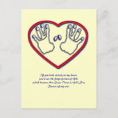 Vingerafdrukken van God - 1 Peter 5:6-7 Briefkaart (Voorkant)