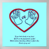 Vingerafdrukken van God - 1 Peter 5:6-7 Poster (Voorkant)