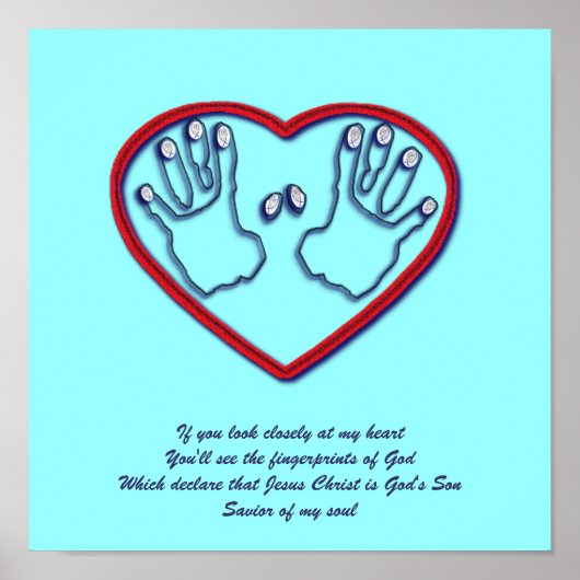 Vingerafdrukken van God - 1 Peter 5:6-7 Poster (Voorkant)