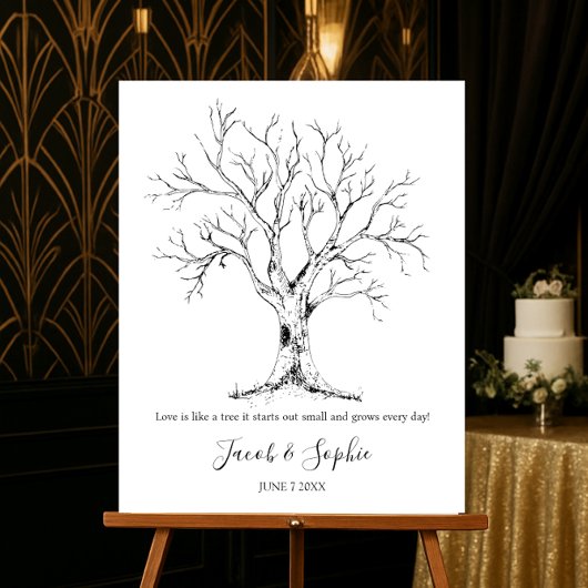 vingerafdrukken van het gastenboek met vingerafdru poster