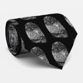 Vingerafdrukken - Zwart Stropdas (Opgerold)