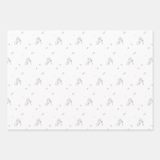 Vingerafdrukkerstontwerp Inpakpapier Vel (Voorkant 3)