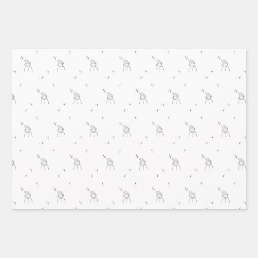 Vingerafdrukkerstontwerp Inpakpapier Vel (Voorkant)