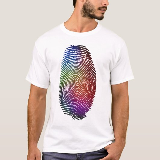 Vingerafdrukkleur T-shirt (Voorkant)