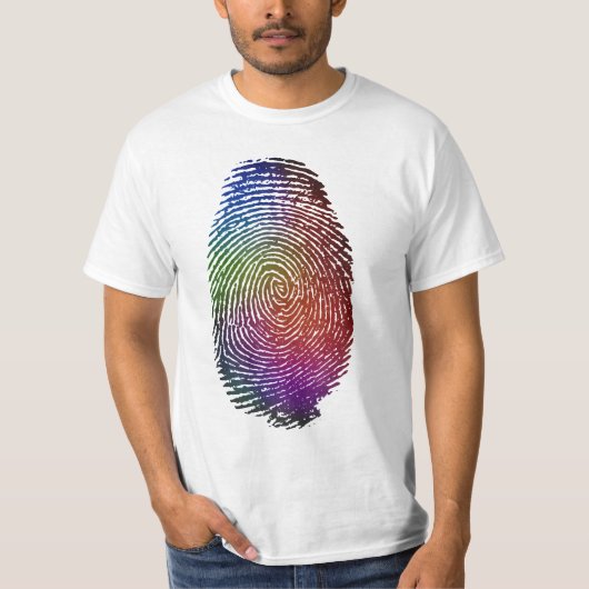 Vingerafdrukkleur T-shirt (Voorkant)