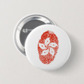 Vingerafdruklandprijs Hongkong Vlag Ronde Button 5,7 Cm (Voorkant /achterkant)