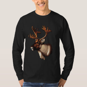Vingerafdrukstijl - Caribou Dad Mom T-shirt