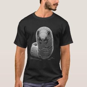 Vingerafdrukstijl - Worm Dad Mom T-shirt