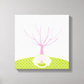 Vingerafdrukstructuur Baby shower Guestbook Pea Po Canvas Afdruk (Voorkant)