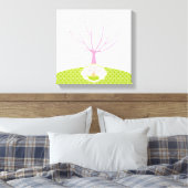 Vingerafdrukstructuur Baby shower Guestbook Pea Po Canvas Afdruk (Insitu (Slaapkamer))