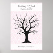 Vingerafdrukstructuur C met Damasroze1 - 40 x 60 i Poster (Voorkant)