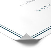 Vingerafdrukstructuur en Monogram Weddenschap Poster (Hoek)