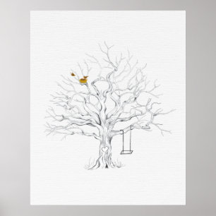 Vingerafdrukstructuur gastboek poster