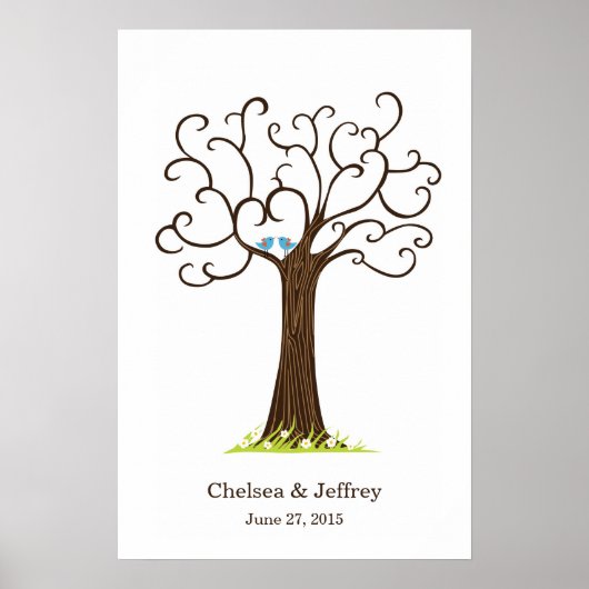 Vingerafdrukstructuur (Heartastic Dark Brown) Post Poster (Voorkant)