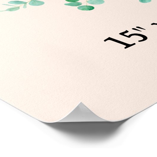 Vingerafdrukstructuur met koraalmint poster (Hoek)