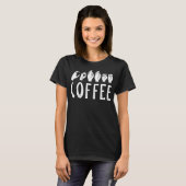 Vingerafzetting ASL Coffee Hand Sign Language T-shirt (Voorkant volledig)