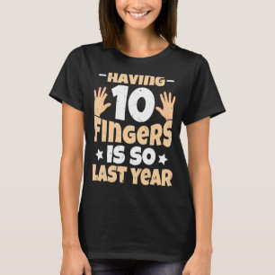 Vingerammer met 10 vingers is het afgelopen jaar z t-shirt