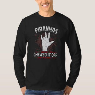 Vingeramputatie Piranha Handicap Vinger Geamputeer T-shirt