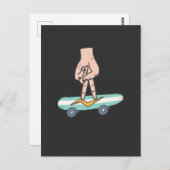 Vingerbord voor vingerskateboard briefkaart (Voorkant / Achterkant)